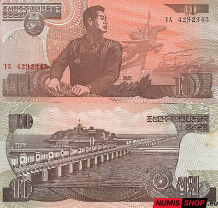 Severná Kórea - 10 won - 1998 - UNC