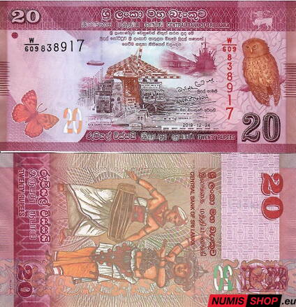 Srí Lanka - 20 rupií - 2019 - UNC