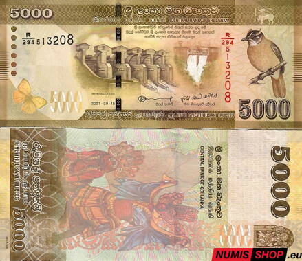Srí Lanka - 5000 rupií - 2021 - UNC