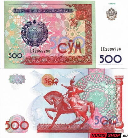 Uzbekistan - 500 sum - 1999 - UNC