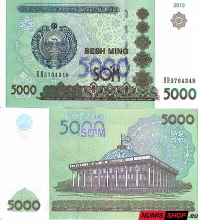 Uzbekistan - 5000 sum - 2013 - UNC