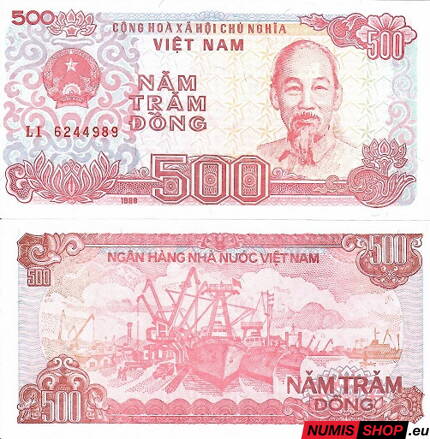 Vietnam - 500 dongov - 1988 - UNC