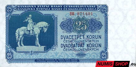 25 Kčs - 1953 - Žižka - UNC