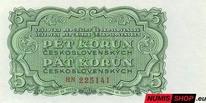 5 Kčs - 1953 - UNC