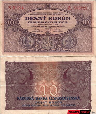 ČSR - 10 Kč - 1927 - N194