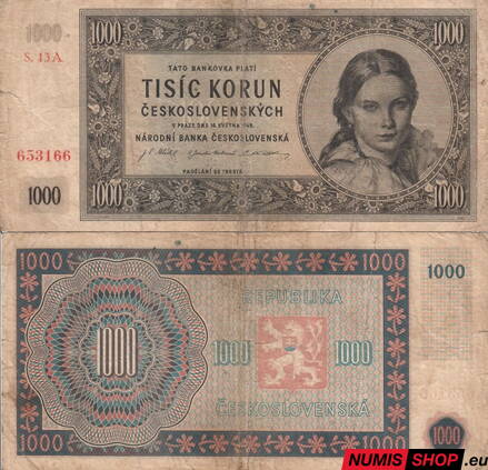 1000 Kčs - 1945 - séria A