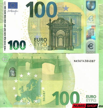 100 euro 2019 - Draghi - NA - UNC