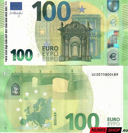 100 euro 2019 - Draghi - UC - UNC