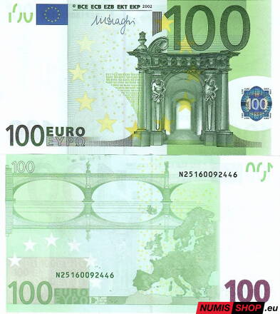 100 euro 2002 - Rakúsko (N) - Draghi