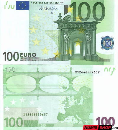 100 euro 2002 - Nemecko (X) - Draghi