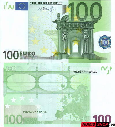 100 euro 2002 - Španielsko (V) - Draghi
