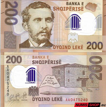 Albánsko - 200 leke - 2017 - polymer - UNC