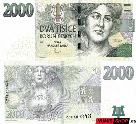 Česká republika - 2000 Kč - 2007 - séria Z