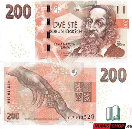 Česká republika - 200 Kč - 2018 - séria W - UNC
