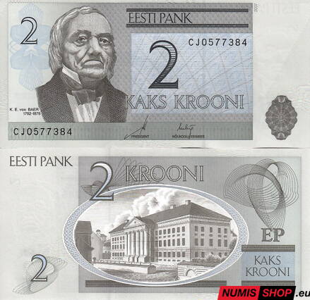 Estónsko - 2 krooni - 1992 - UNC