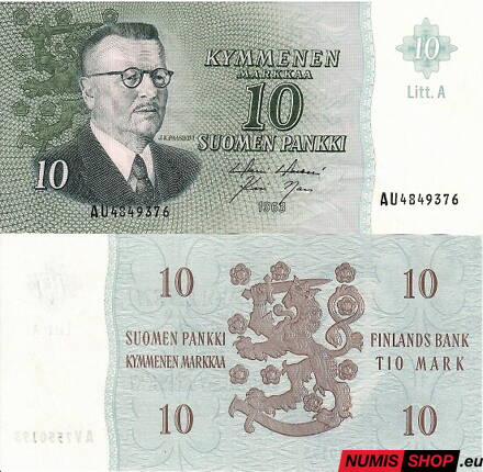 Fínsko - 10 markkaa - 1963 - LItt. A - UNC