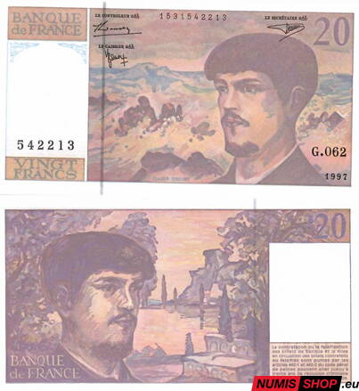 Francúzsko - 20 francs - 1997 - UNC