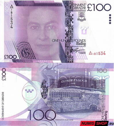 Gibraltar - 100 pounds - 2011 - UNC