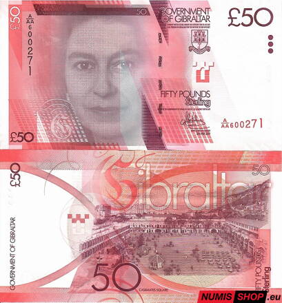Gibraltar - 50 pounds - 2019 - UNC