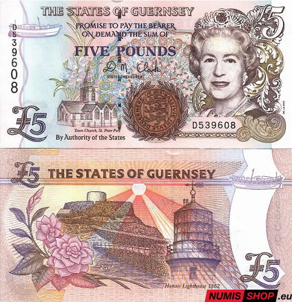Guernsey - 5 pounds - 1998 - UNC