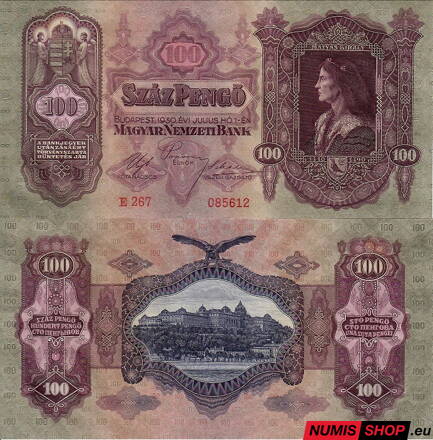Maďarsko - 100 pengo - 1930