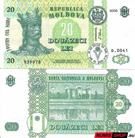 Moldavsko - 20 lei - 2006 - UNC