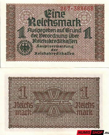 Nemecko - 1 Reichsmark (Occupied Territories 1940-1945) - UNC