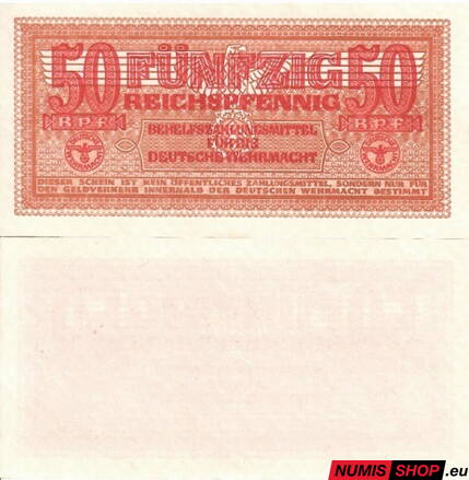 Nemecko - 50 Reichspfennig (Wehrmacht 1942) - aUNC