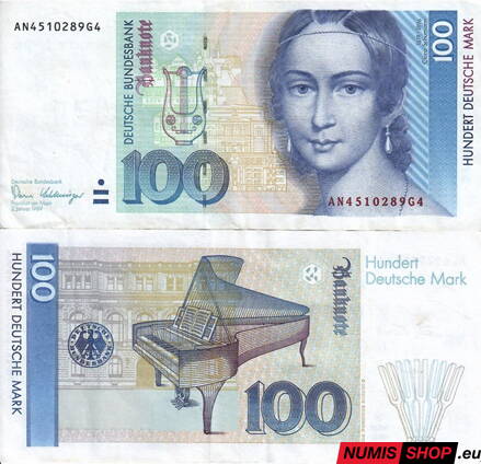 Nemecko - 100 DM 1989 - VF