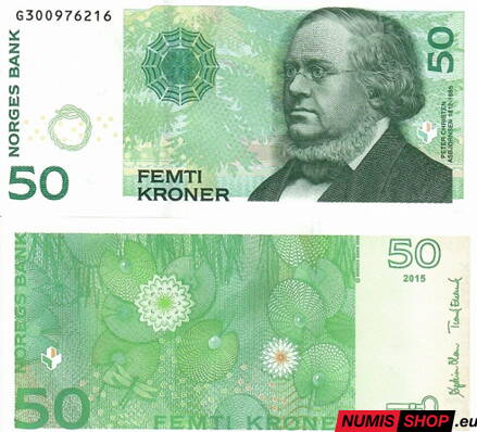 Nórsko - 50 kroner - 2015 - UNC