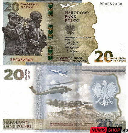 Poľsko - 20 zlotych - 2022 - UNC - Ochrana hranice