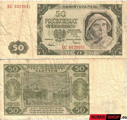 Poľsko - 50 zlotych - 1948