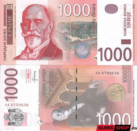 Srbsko - 1000 dinara - 2014 - UNC