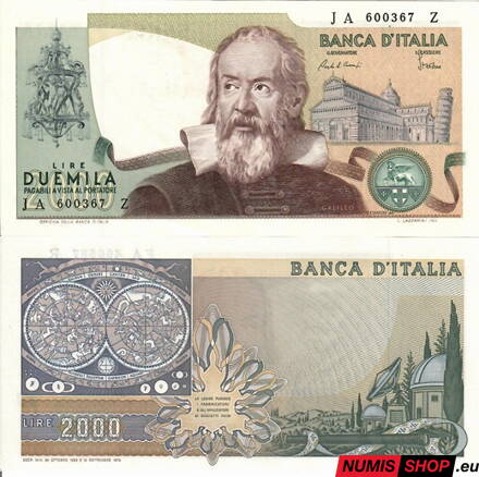 Taliansko - 2000 lír - 1983 - UNC