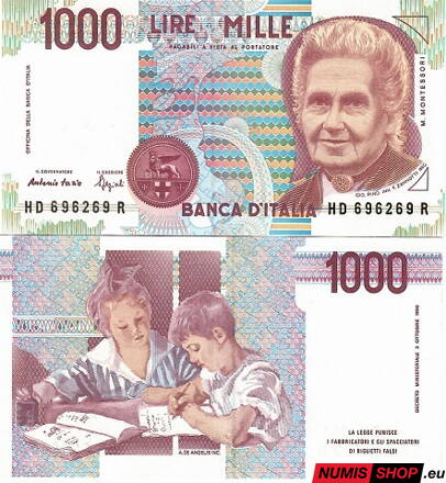 Taliansko - 1000 lír - 1990 - UNC