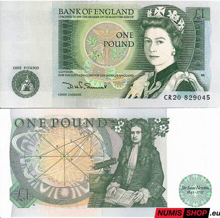 Veľká Británia - 1 pound - 1981 - UNC
