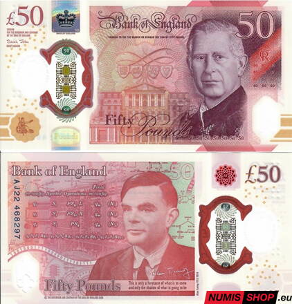 Veľká Británia - 50 libier - 2023 - polymer - Charles III. - UNC