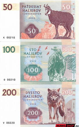 Gábriš - 50+100+200 halierov Kamzík + Orol + Vlk