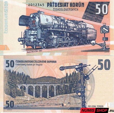 Gábriš - 50 korún - rušeň Škoda 556 - séria Z