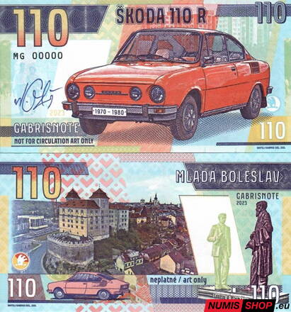 Gábriš - 110 Škoda R - anulat - podpis autora