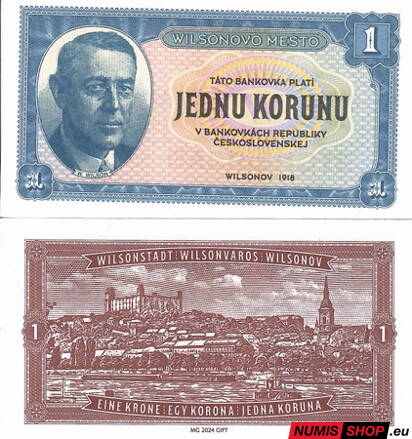 Gábriš - 1 koruna - Wilsonovo mesto 2018/2024