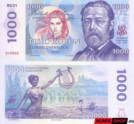 Gábriš - 1000 korun - Smetana - 2024 - anulát MG