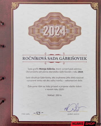 Gábriš - ročníková sada 2024 - 15 gábrišoviek