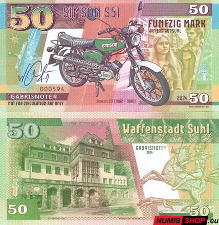 Gábriš - 50 mark - 2024 - Simson S51 - podpis autora