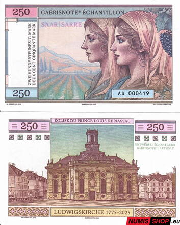 Gábriš - 250 mark - Saar Sarre - séria A