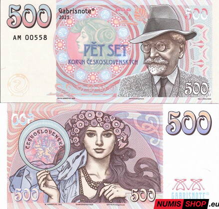 Gábriš - 2025 - 500 korun - A. Mucha - anulát