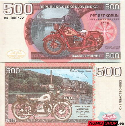 Gábriš - 500 Kčs - Jawa 500 - OHV  Rumpál