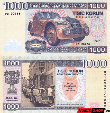 Gábriš - 1000 Kčs - Jawa 750