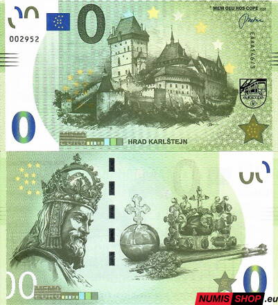 Česko - Memo euro - Hrad Karlštejn