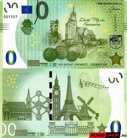 Slovensko - Memo euro - Kremnica – historické námestie